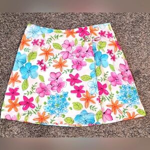 Vintage 90s Floral Print White Stag Skort- Size 12